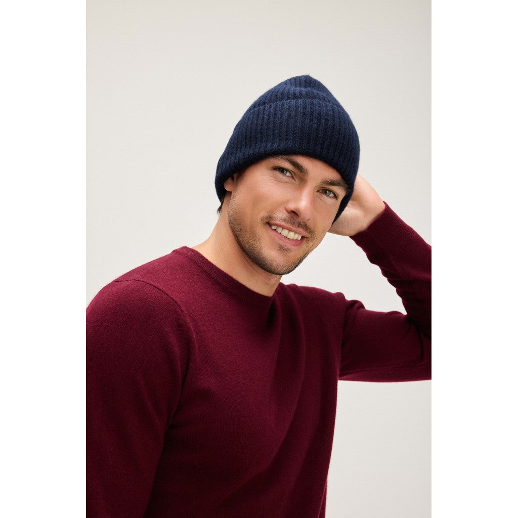 Fold Rib Cap - Hat - Navy – Davida Cashmere