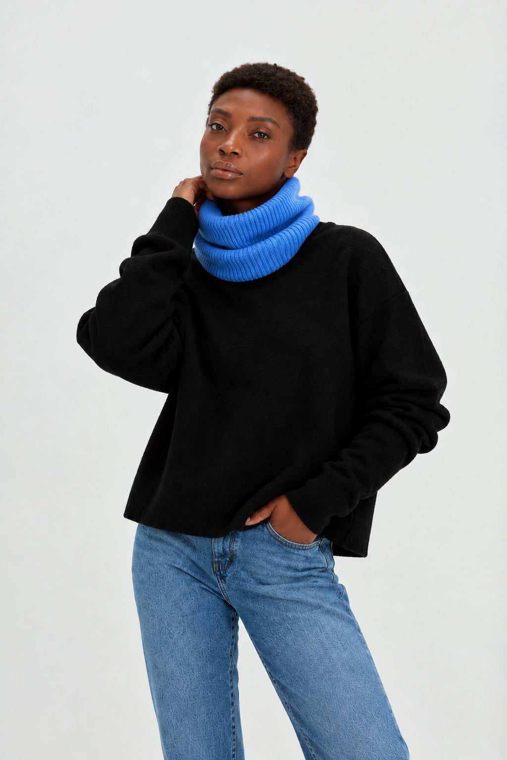 Davida Tubular Scarf Scarf Ocean Blue