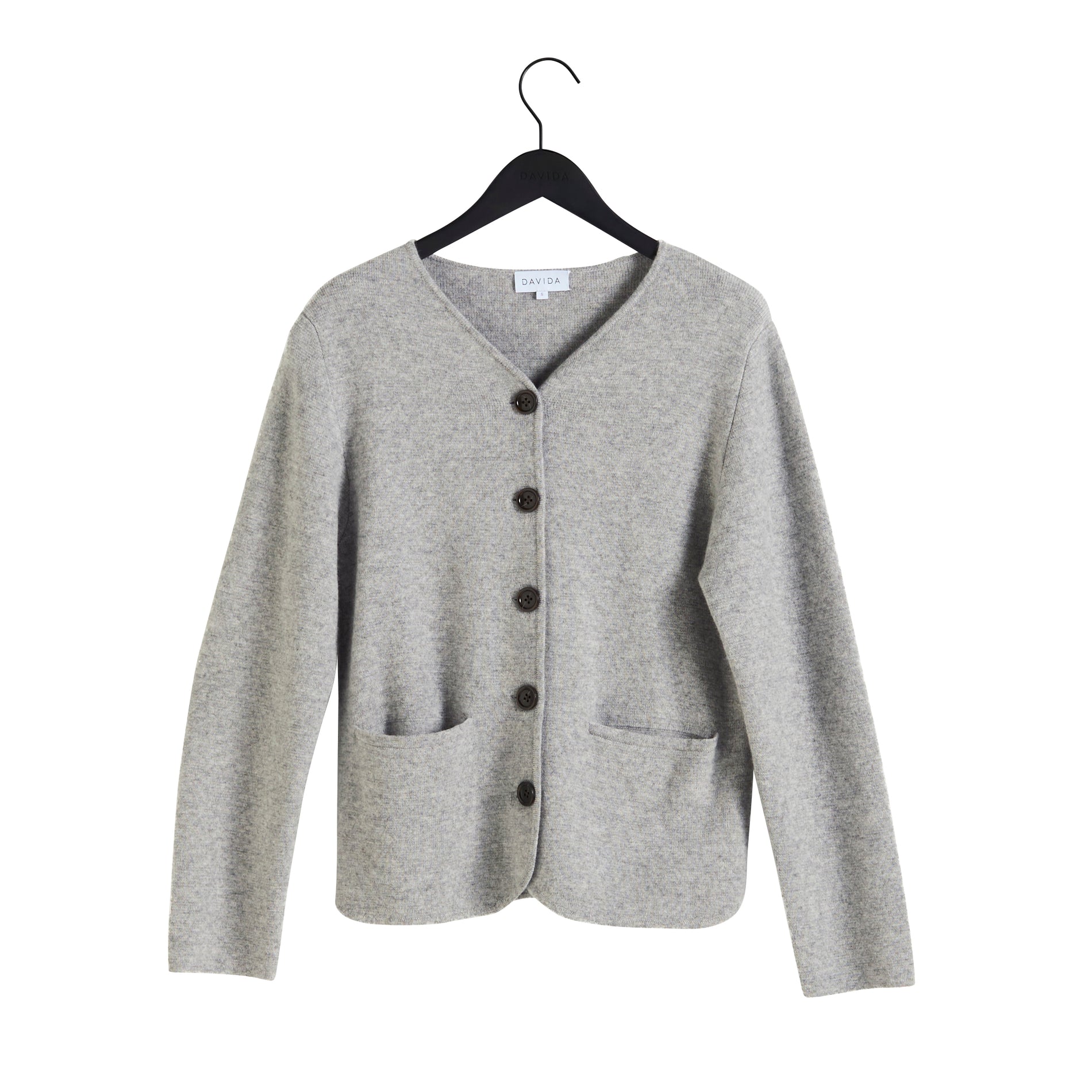 Davida V-neck Jacket Sweaters Light Grey