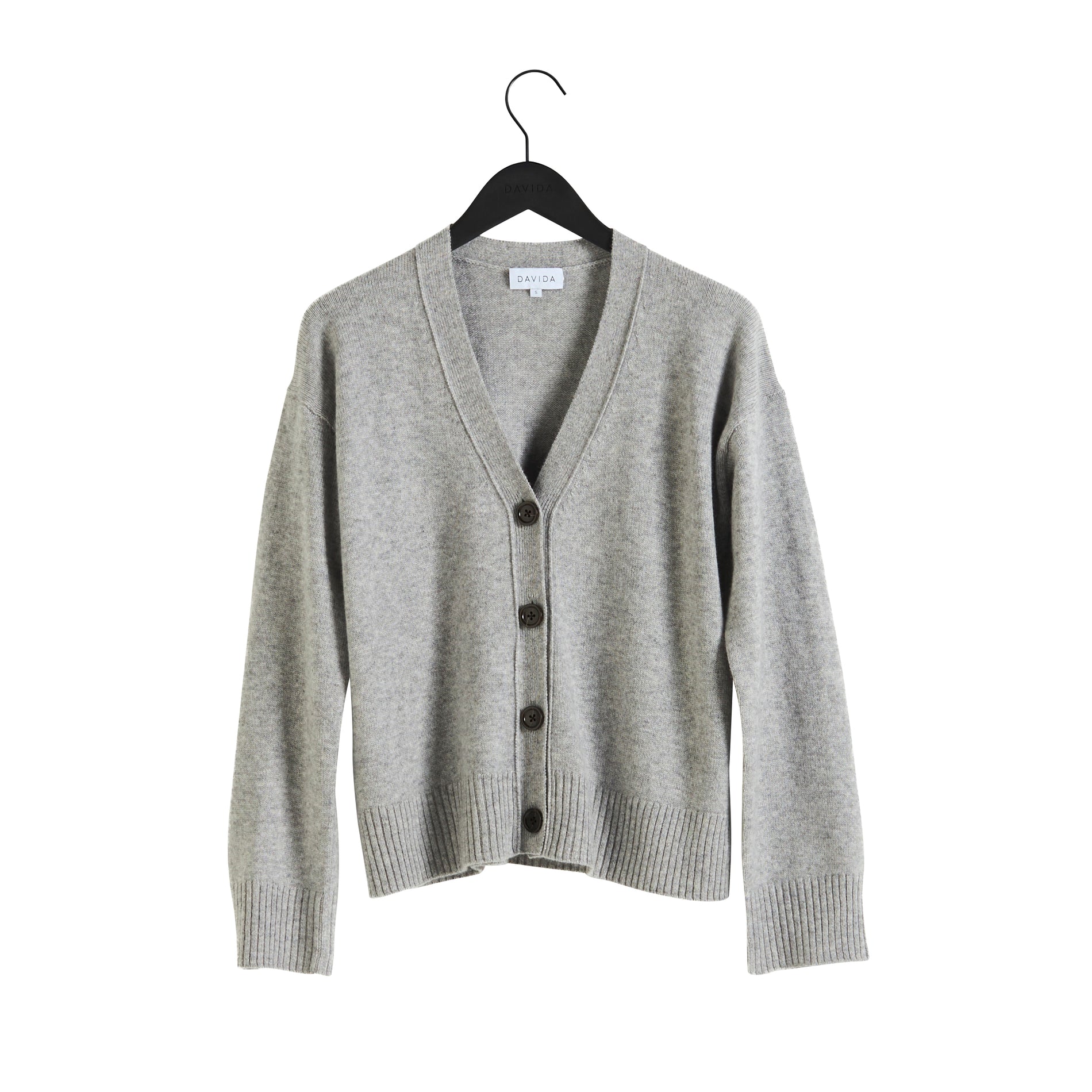 Davida V-neck Wide Cardigan Cardigans Light Grey
