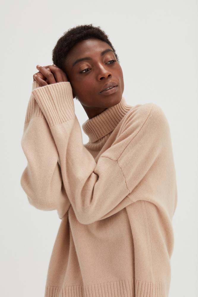 Chunky Roll Neck Sweater