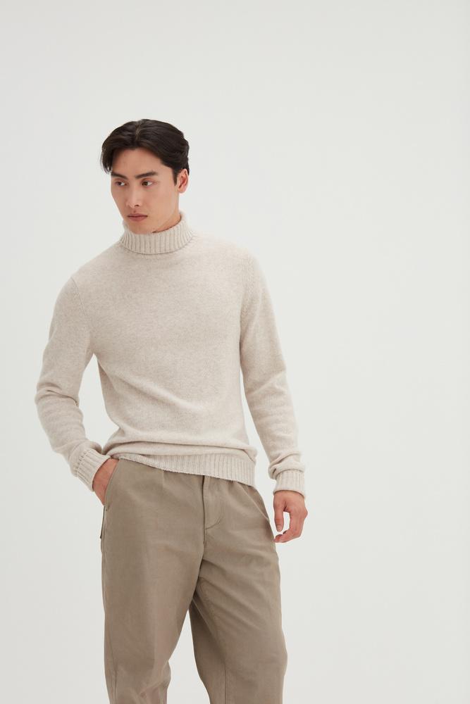 Man Chunky Roll Neck Sweater