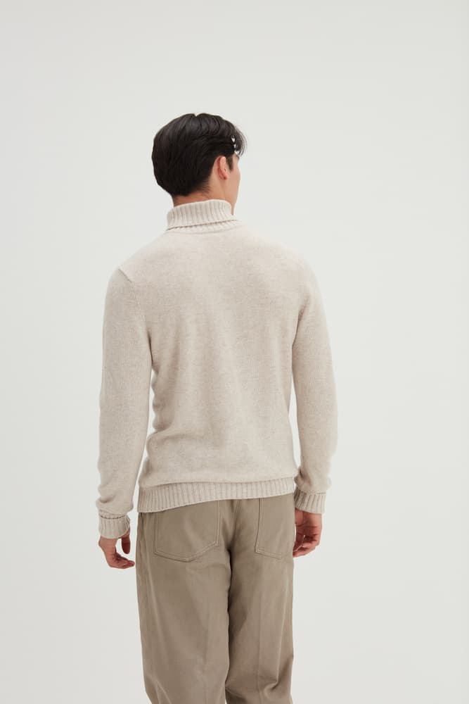 Man Chunky Roll Neck Sweater