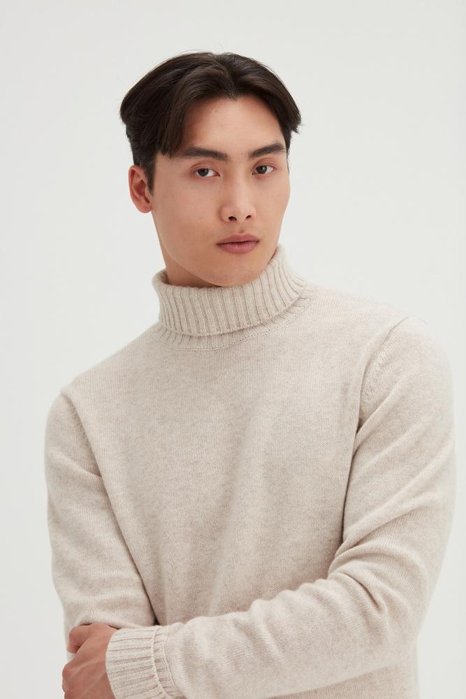 Man Chunky Roll Neck Sweater