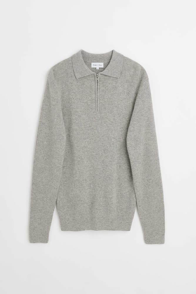 Man Half Zip Rib Sweater