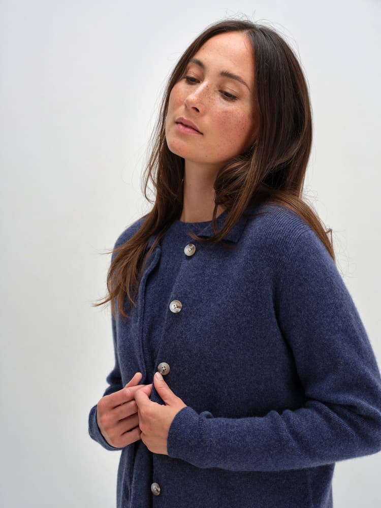 Buttoned Collar Cardigan