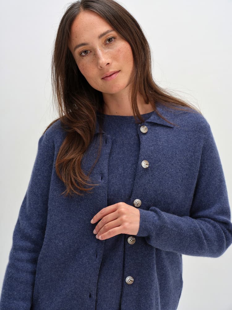 Buttoned Collar Cardigan