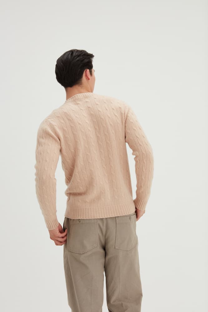 Man O-neck Cable Sweater