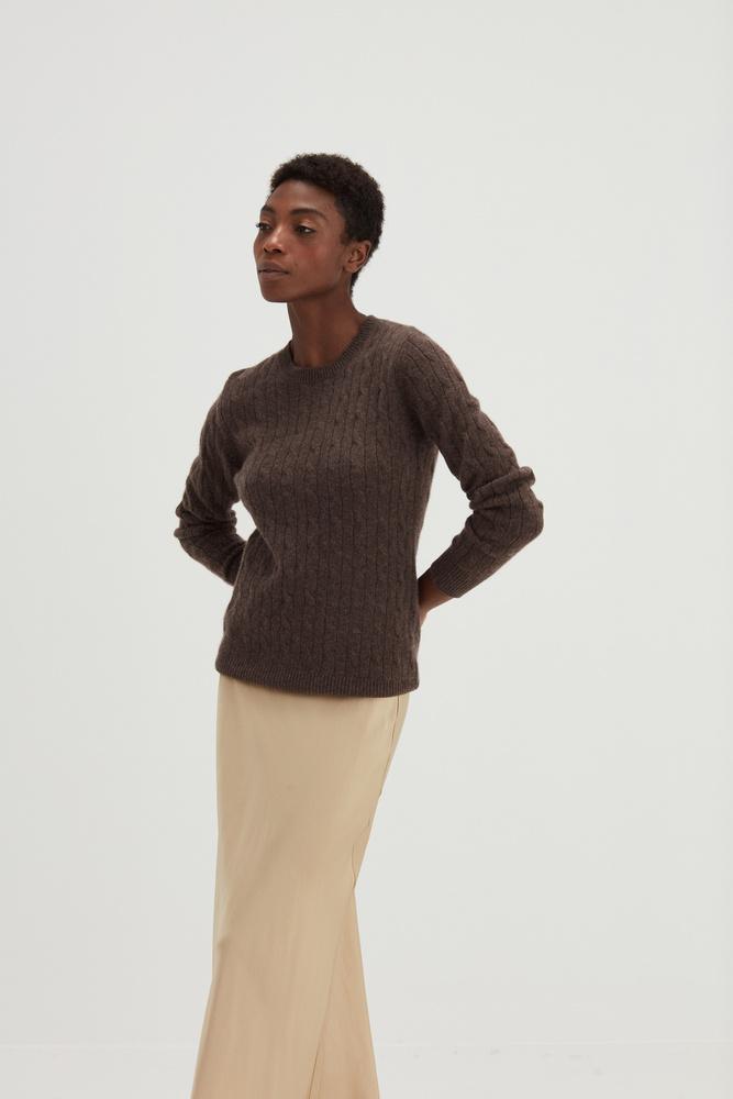 O-Neck Cable Sweater