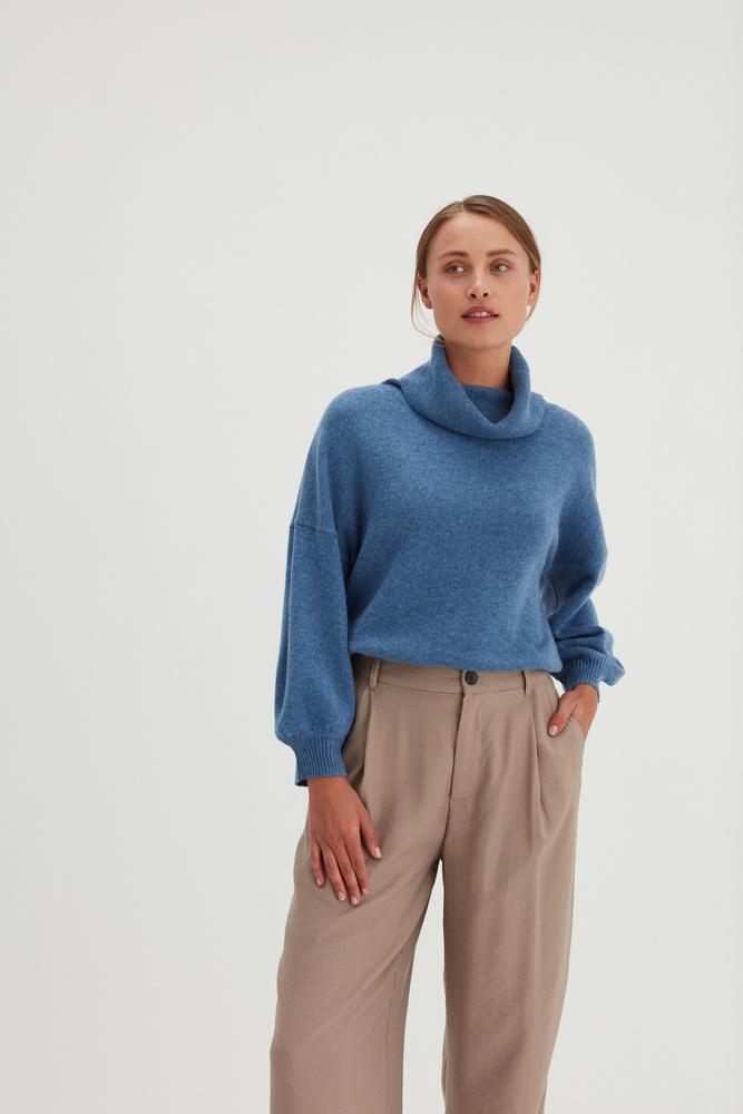 Turtleneck Balloon Sleeve Sweater