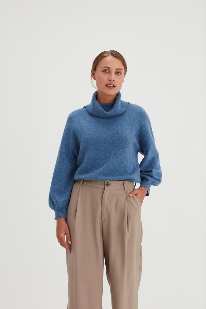 Turtleneck Balloon Sleeve Sweater