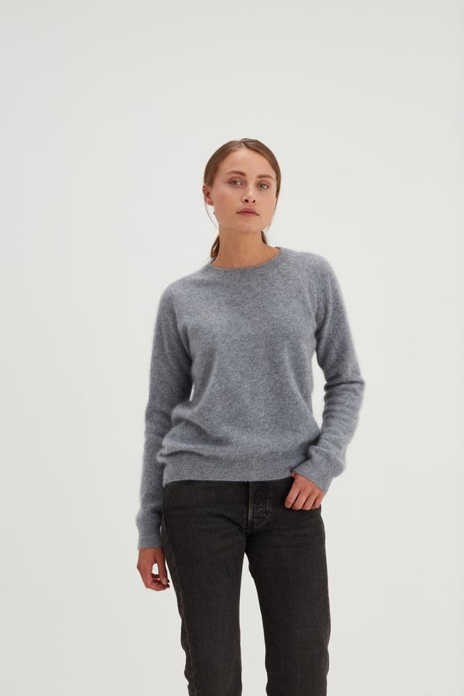 Brushed Straight O-neck Sweater