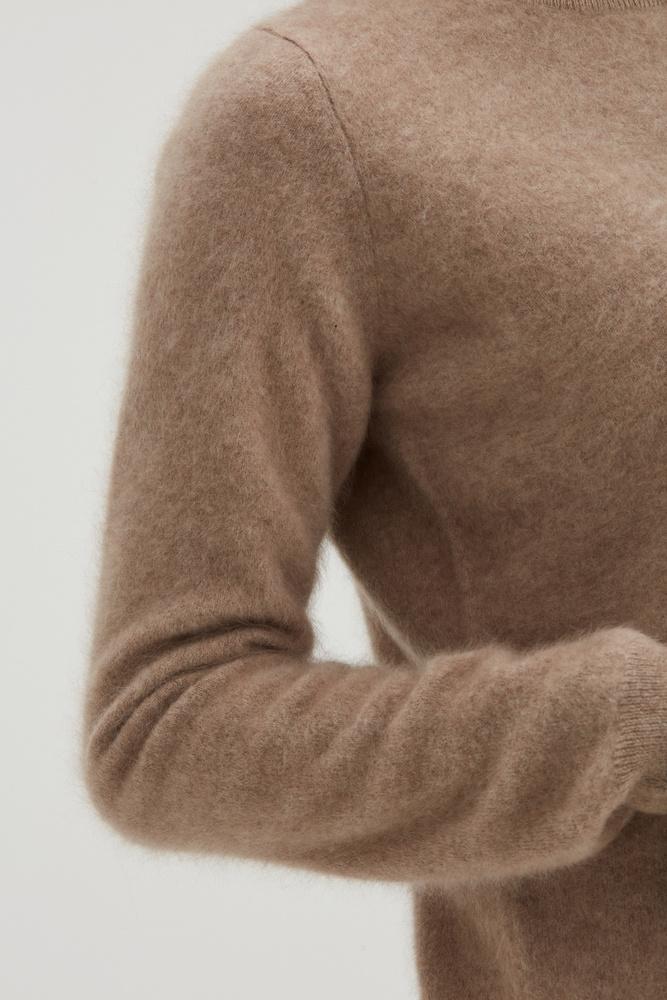 Brushed Straight O-neck Sweater