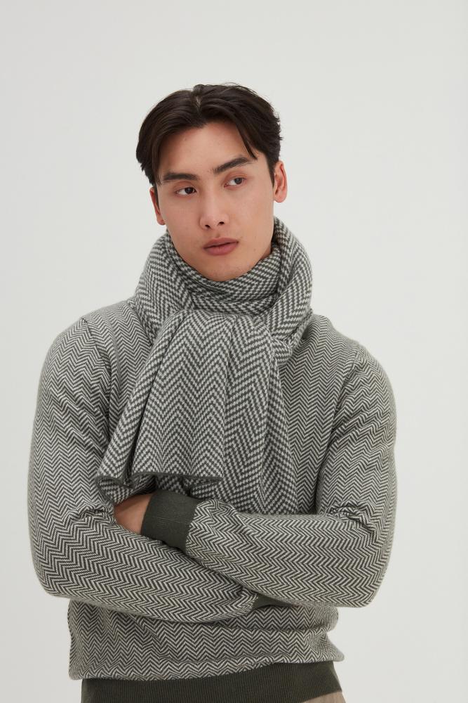 Big Classic Herringbone Scarf