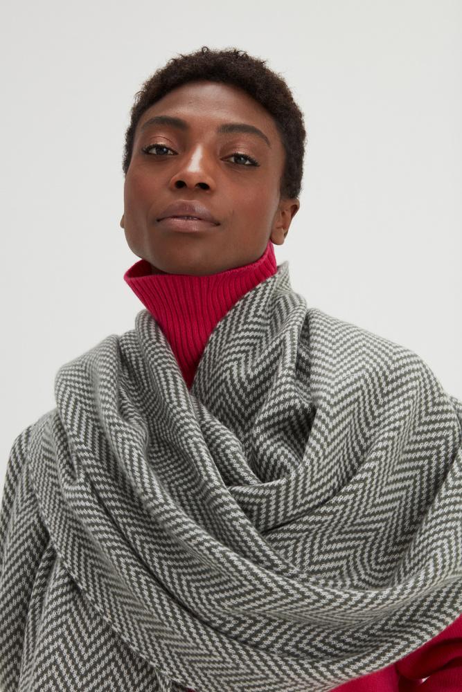 Big Classic Herringbone Scarf