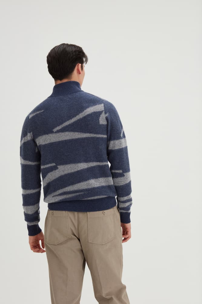 Man Structured  Half Zip