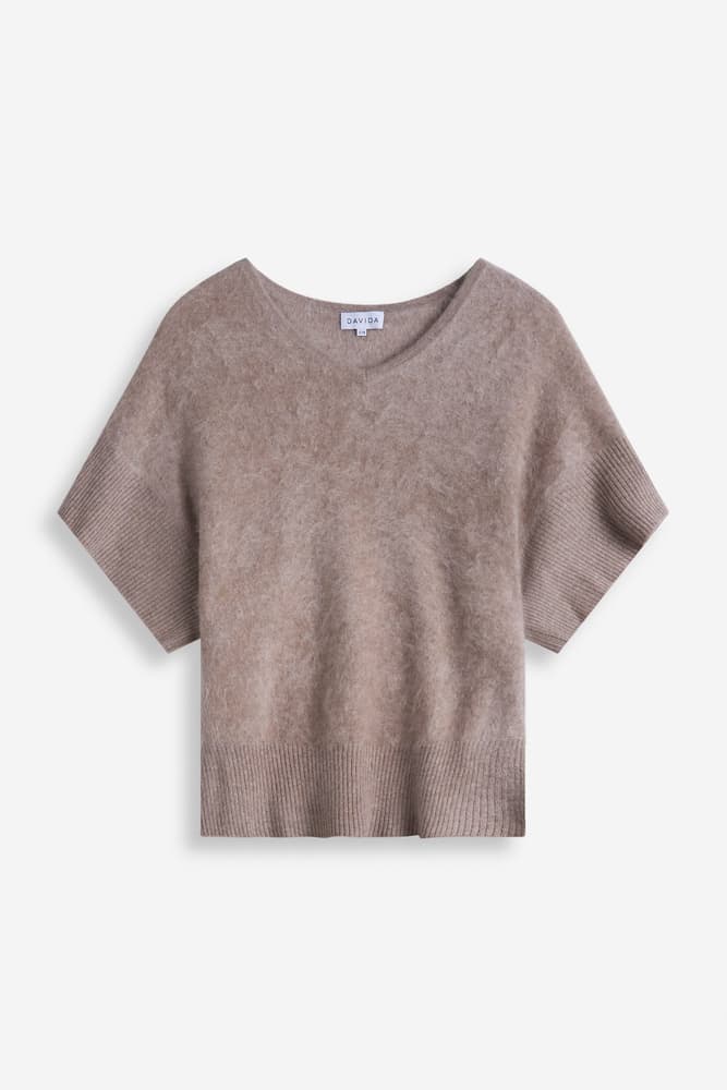Brushed V-neck Oversized short Sleeve