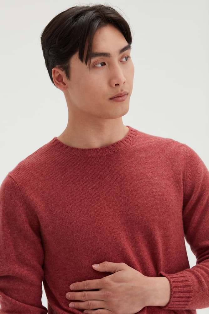 Man Chunky O-neck Sweater