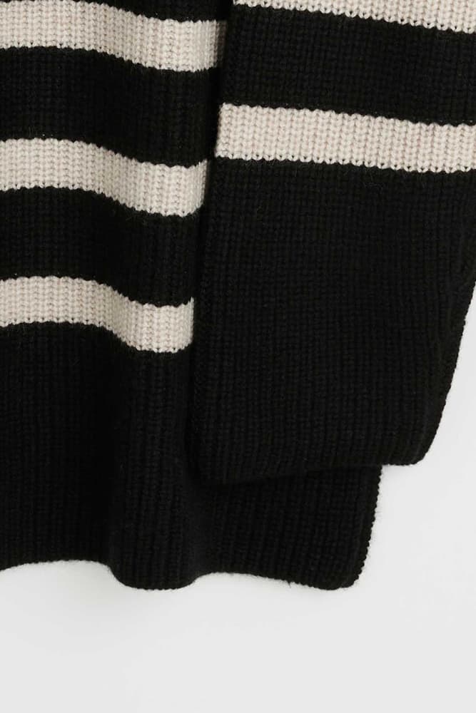 Half Zip Striped Sweater
