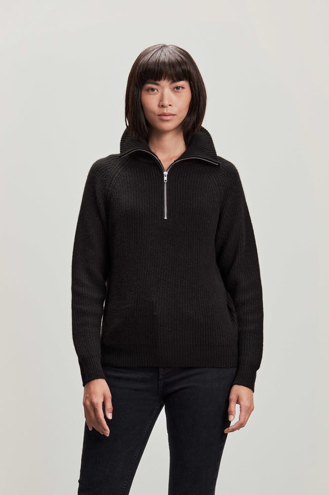 Half Zip Raglan Sweater