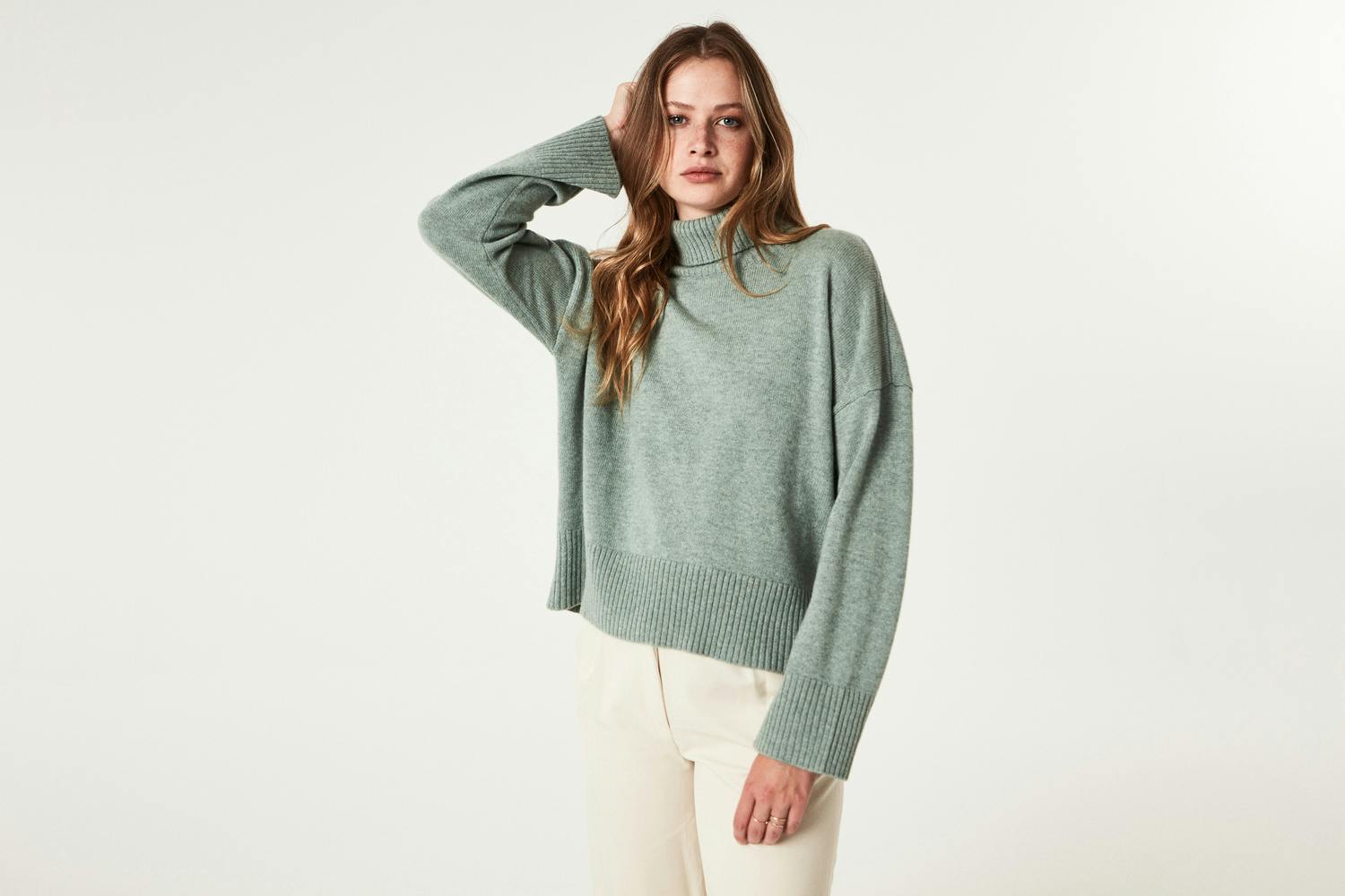 Chunky Roll Neck Sweater