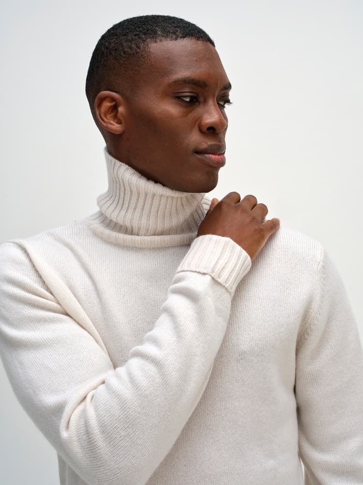 Man Chunky Roll Neck Sweater