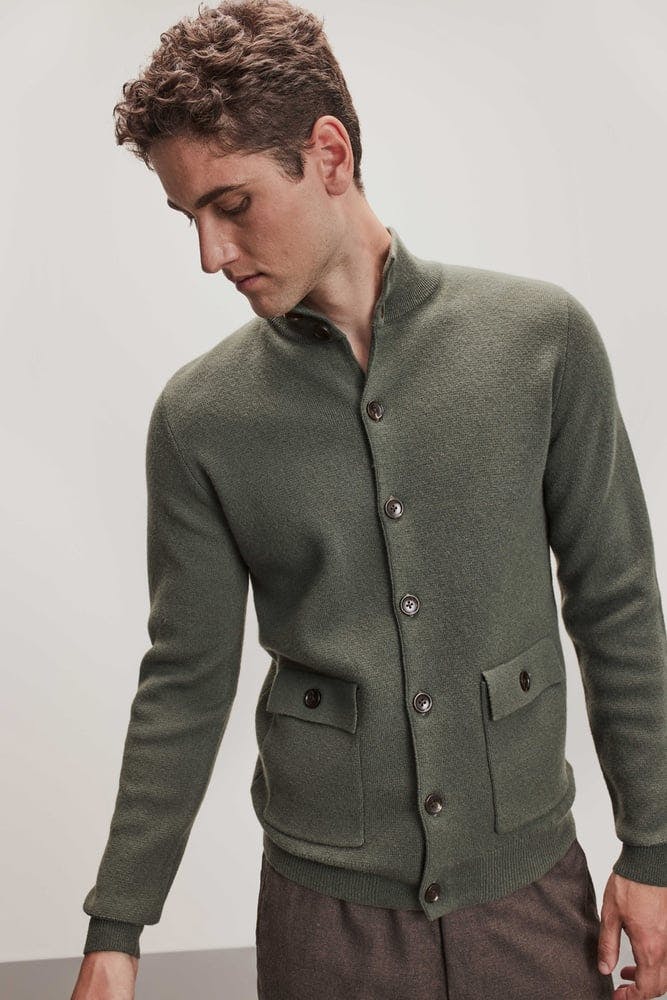 Man Buttoned Jacket