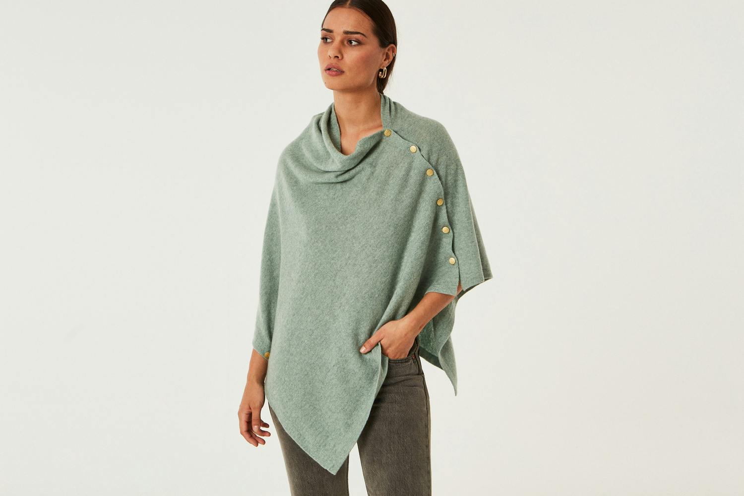 Poncho Gold Buttons