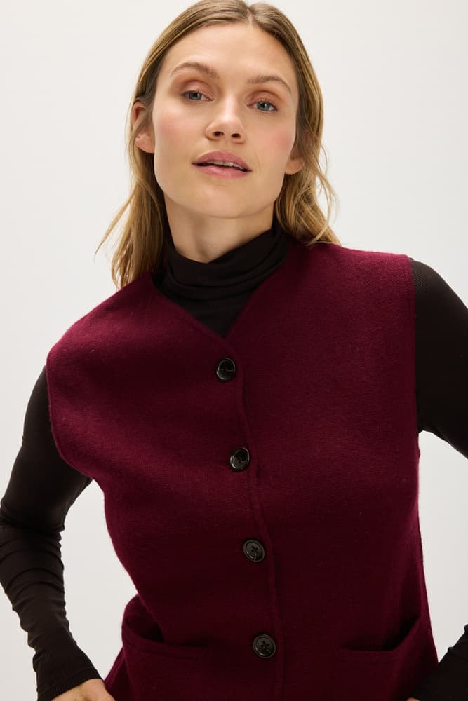 V-neck Cardigan Vest