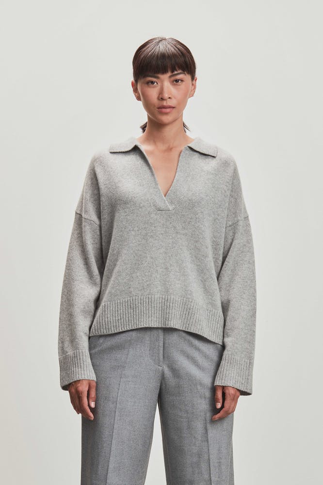 Chunky Open Collar Sweater