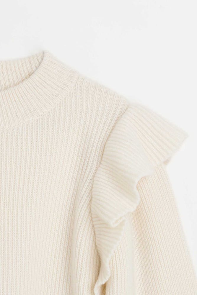 Frill Shoulder Sweater