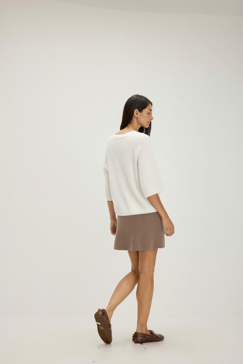 Davida A-line Mini Skirt Skirts Mink