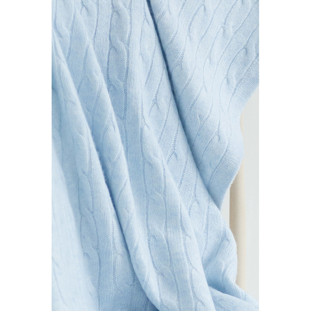 Davida Baby Blanket Cable Baby Light Blue