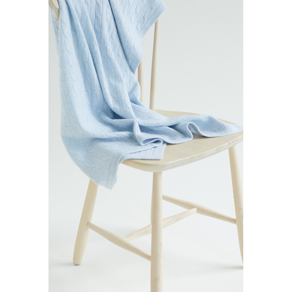 Davida Baby Blanket Cable Baby Light Blue