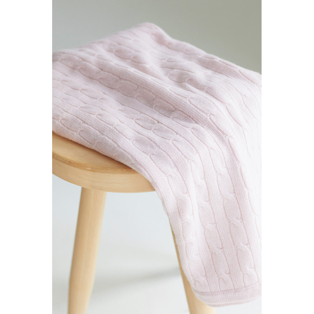 Davida Baby Blanket Cable Baby Light Pink