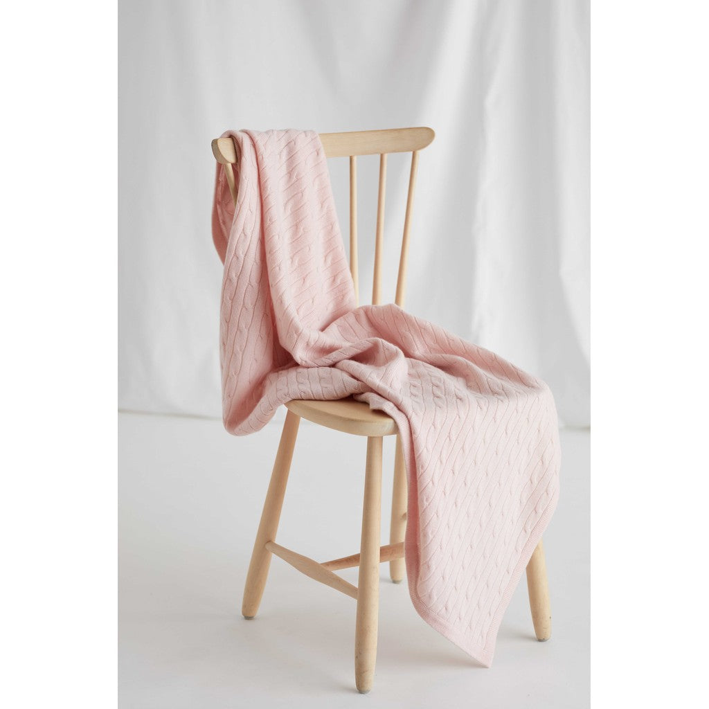 Davida Baby Blanket Cable Baby Light Pink