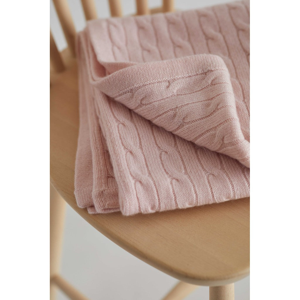 Davida Baby Blanket Cable Baby Light Pink