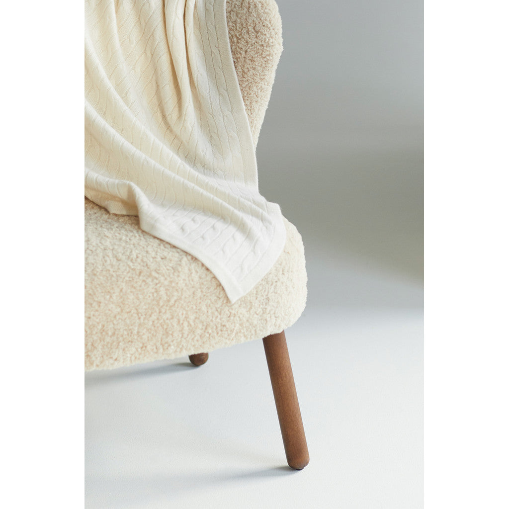 Davida Baby Blanket Cable Baby White