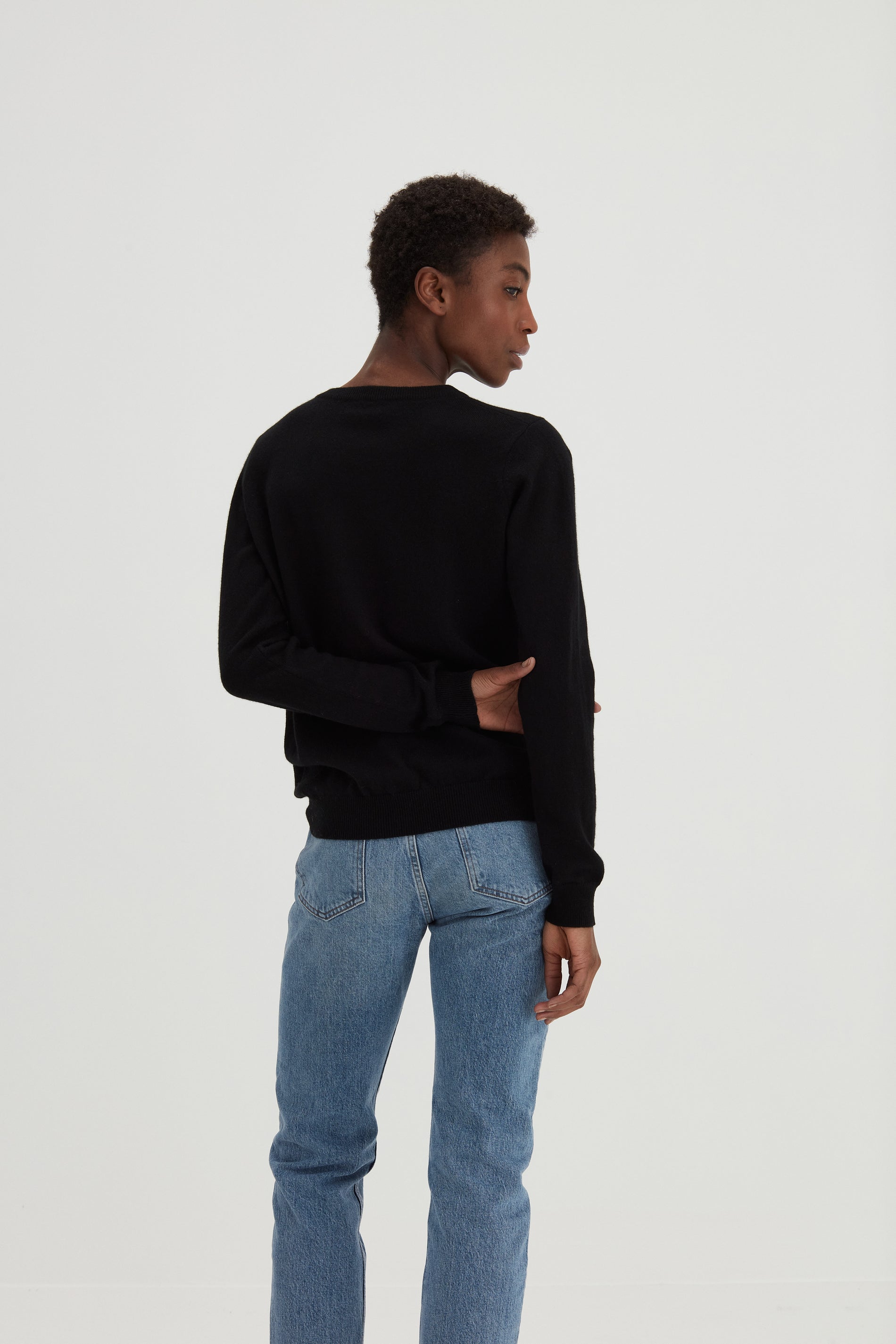 Davida Basic O-neck Sweater Sweaters Black