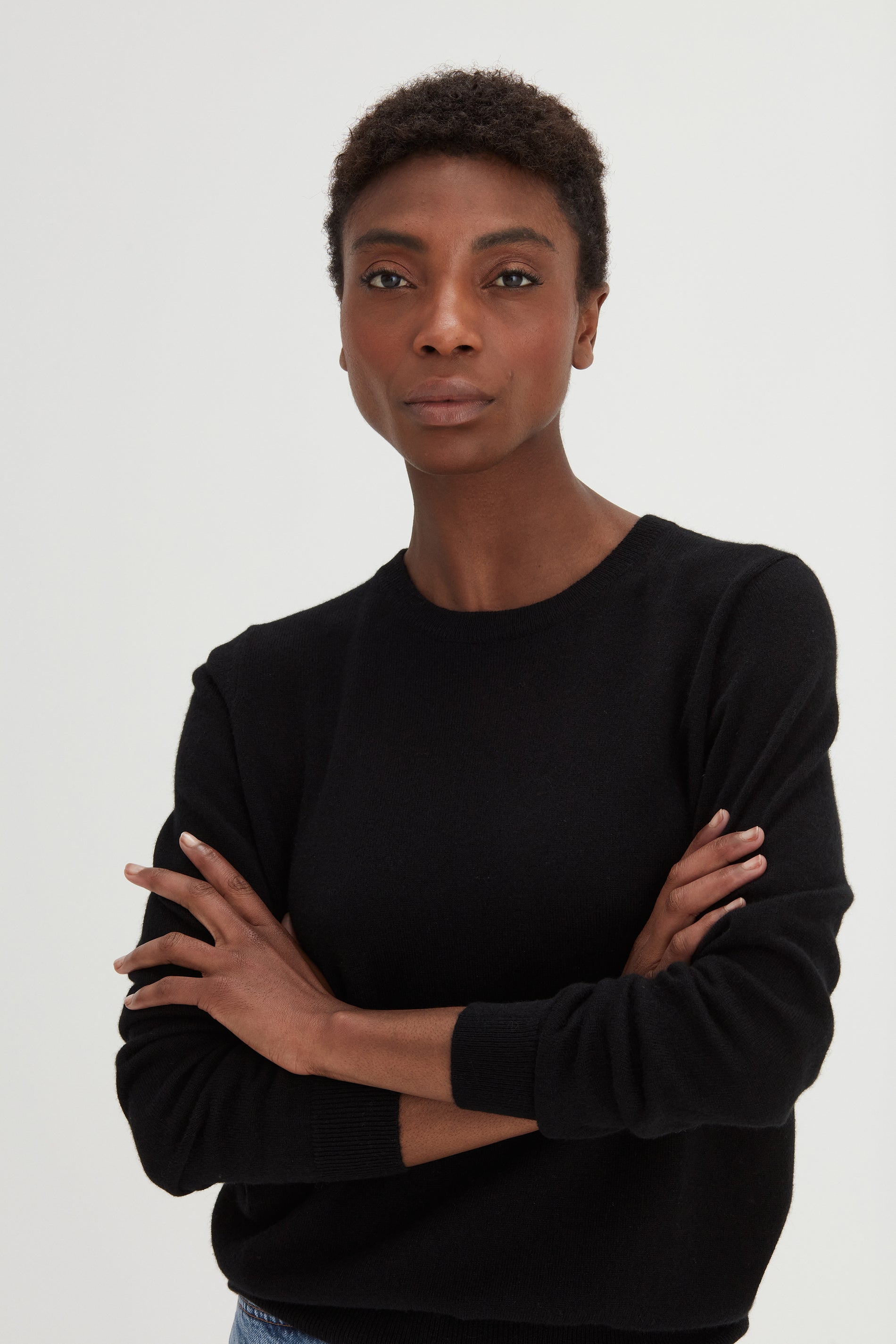 Davida Basic O-neck Sweater Sweaters Black