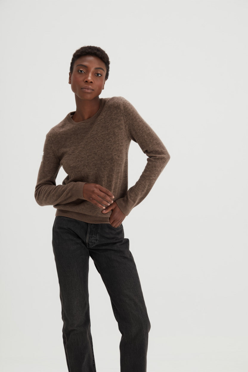 Davida Basic O-neck Sweater Sweaters Cacao
