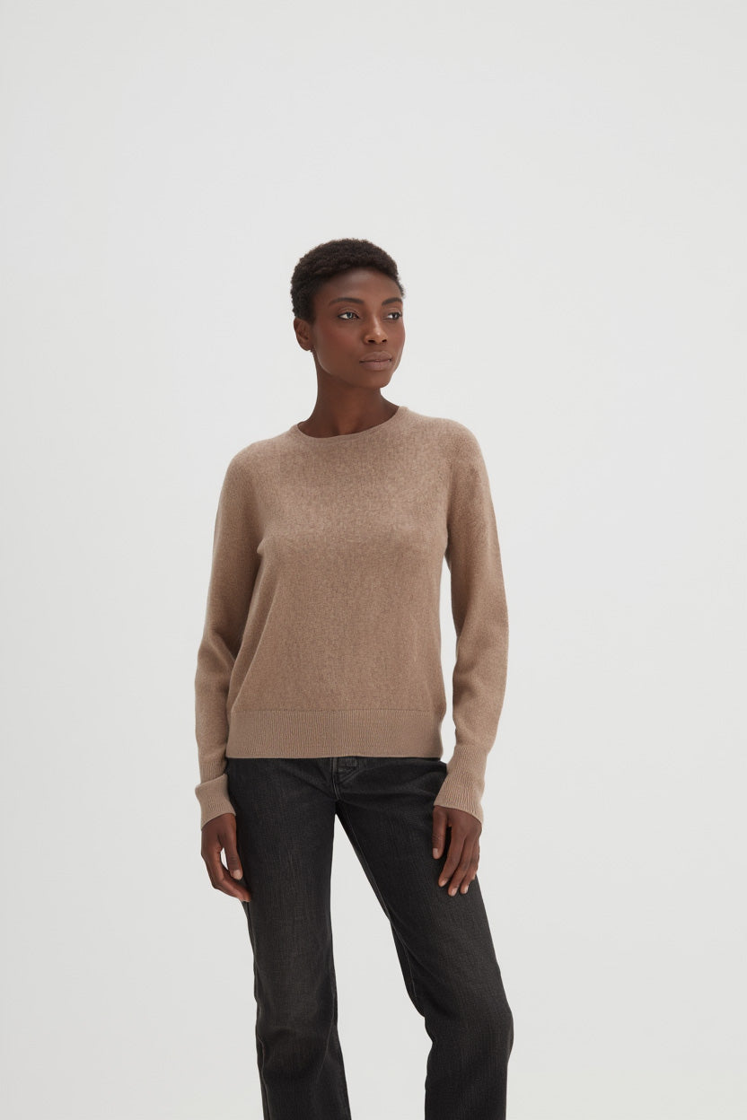 Davida Basic O-neck Sweater Sweaters Mink