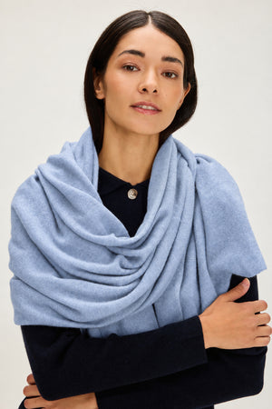 Big Classic Scarf - Blue Fog