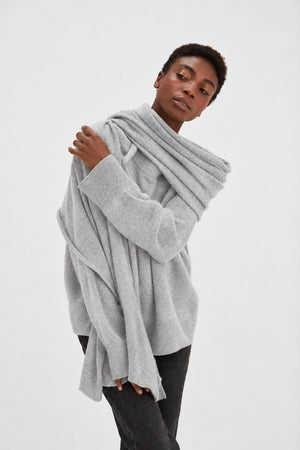 Big Classic Scarf - Light Grey