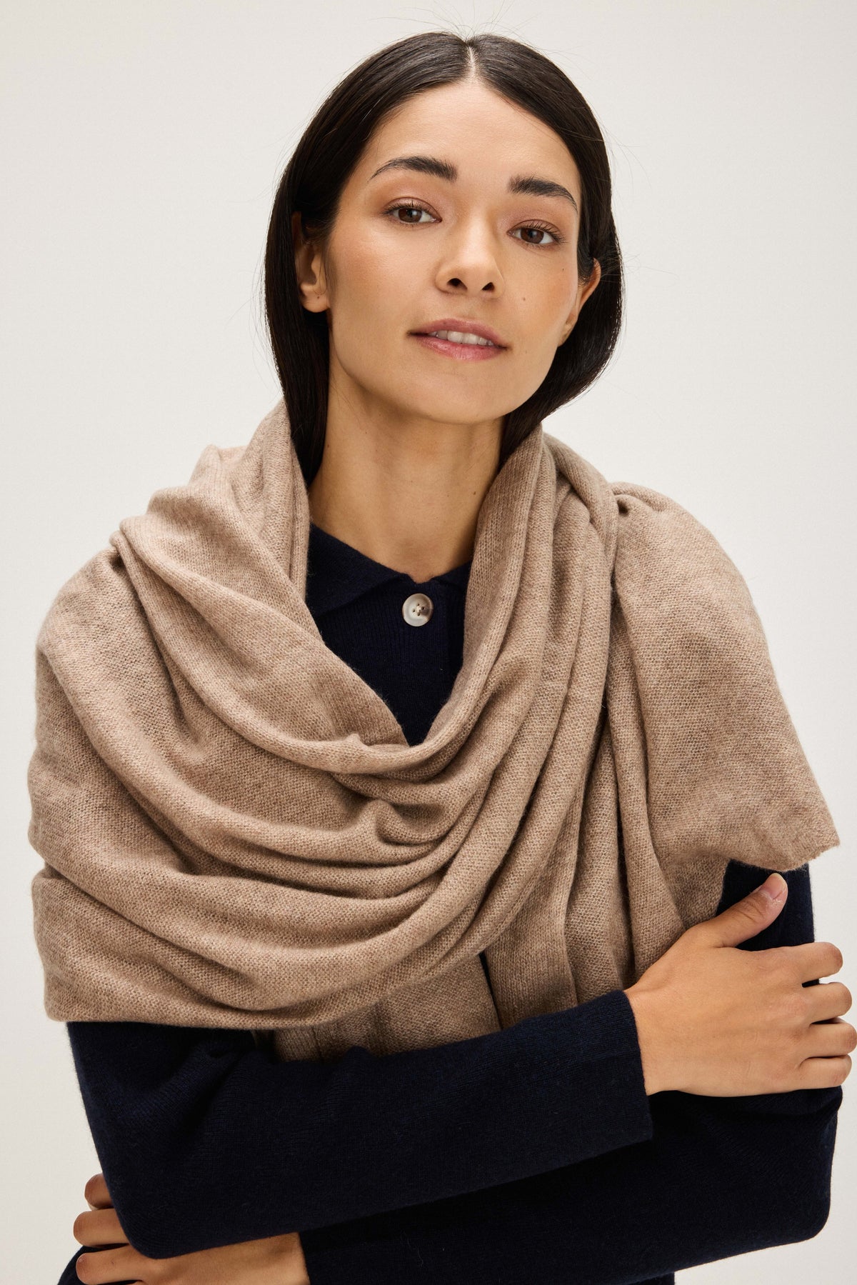 Davida Big Classic Scarf Scarf Mink