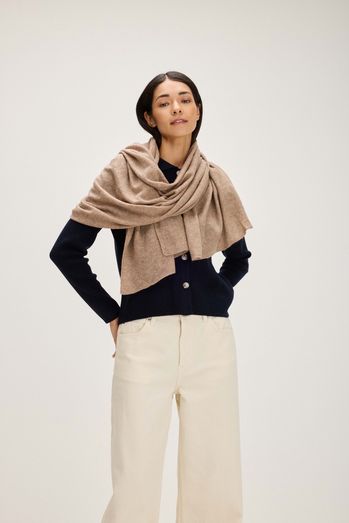 Davida Big Classic Scarf Scarf Mink