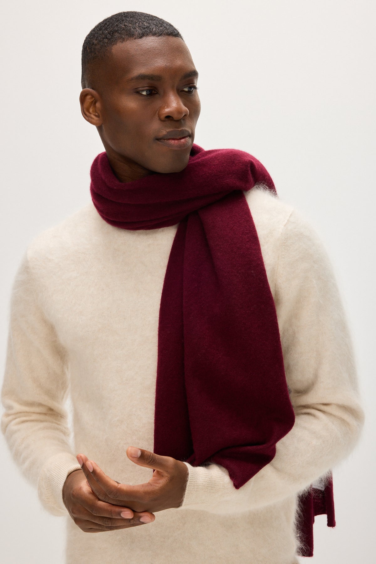 Davida Big Classic Scarf Scarf Mulberry Red