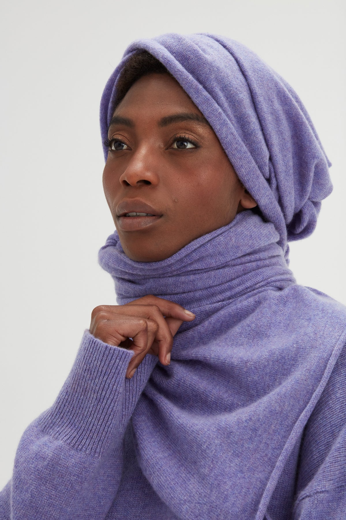 Davida Big Classic Scarf Scarf Purple Rust