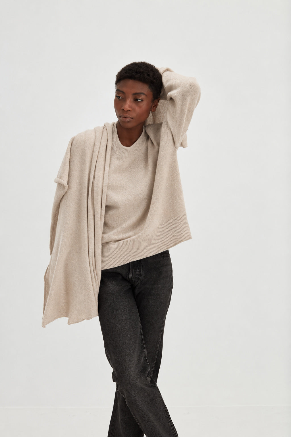 Davida Big Classic Scarf Scarf Sand