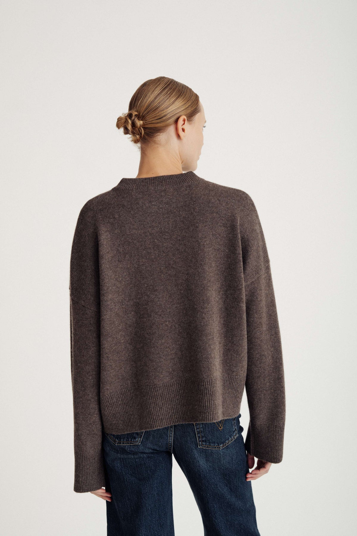 Davida Boxy O-neck Sweater Sweaters Cacao
